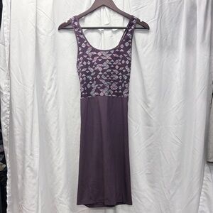Smartwool Purple Geometric Midi Dress